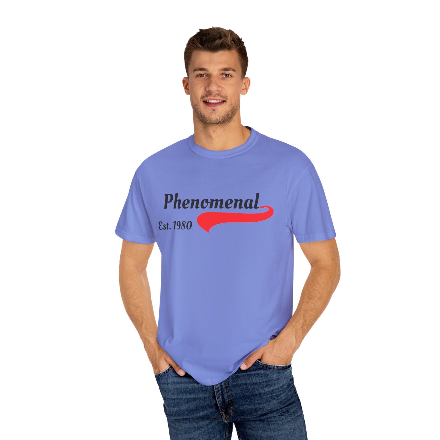 Phenomenal Est. 1980 Unisex Garment-Dyed T-Shirt | Retro Style Tee, Casual Wear, Gift for Him/Her, Trendy Graphic Shirt