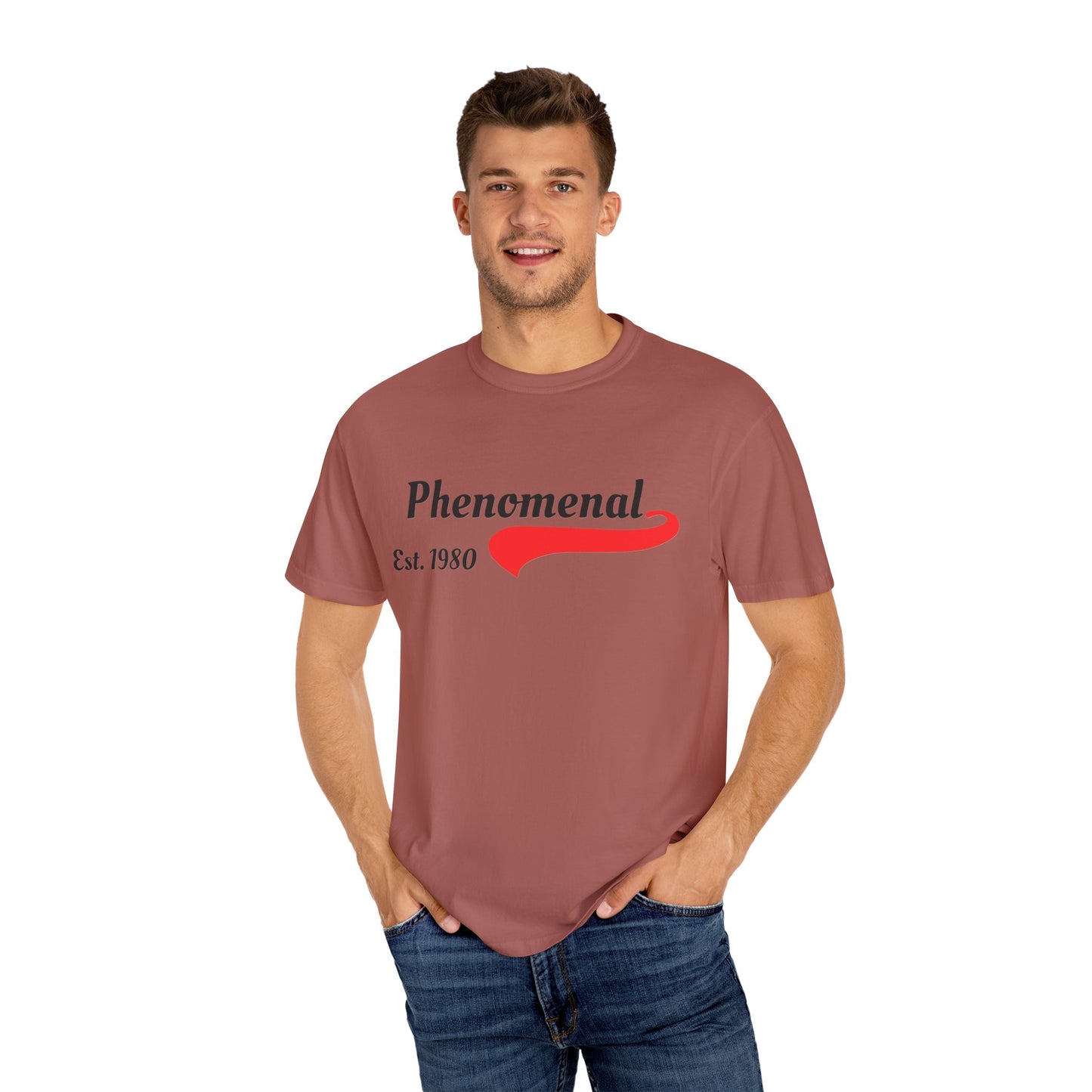 Phenomenal Est. 1980 Unisex Garment-Dyed T-Shirt | Retro Style Tee, Casual Wear, Gift for Him/Her, Trendy Graphic Shirt