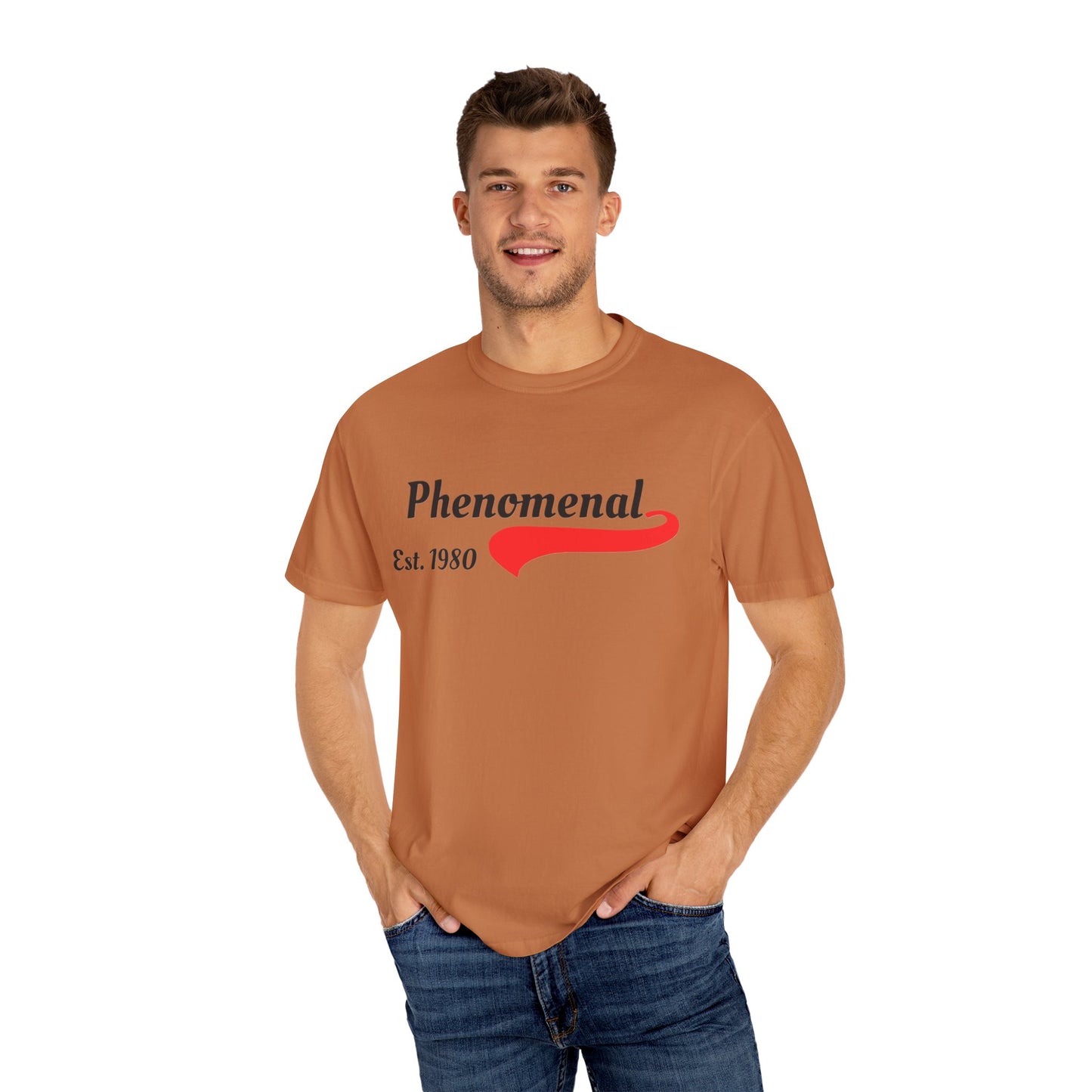 Phenomenal Est. 1980 Unisex Garment-Dyed T-Shirt | Retro Style Tee, Casual Wear, Gift for Him/Her, Trendy Graphic Shirt